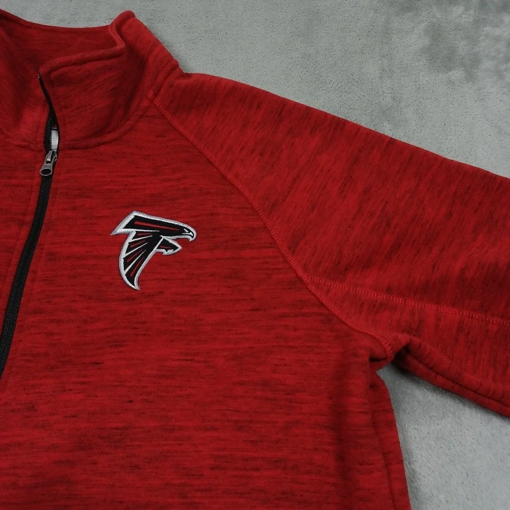 Atlanta Falcons‎ Jacket Mens Large Red Full Zip Pockets Fleece Casual
